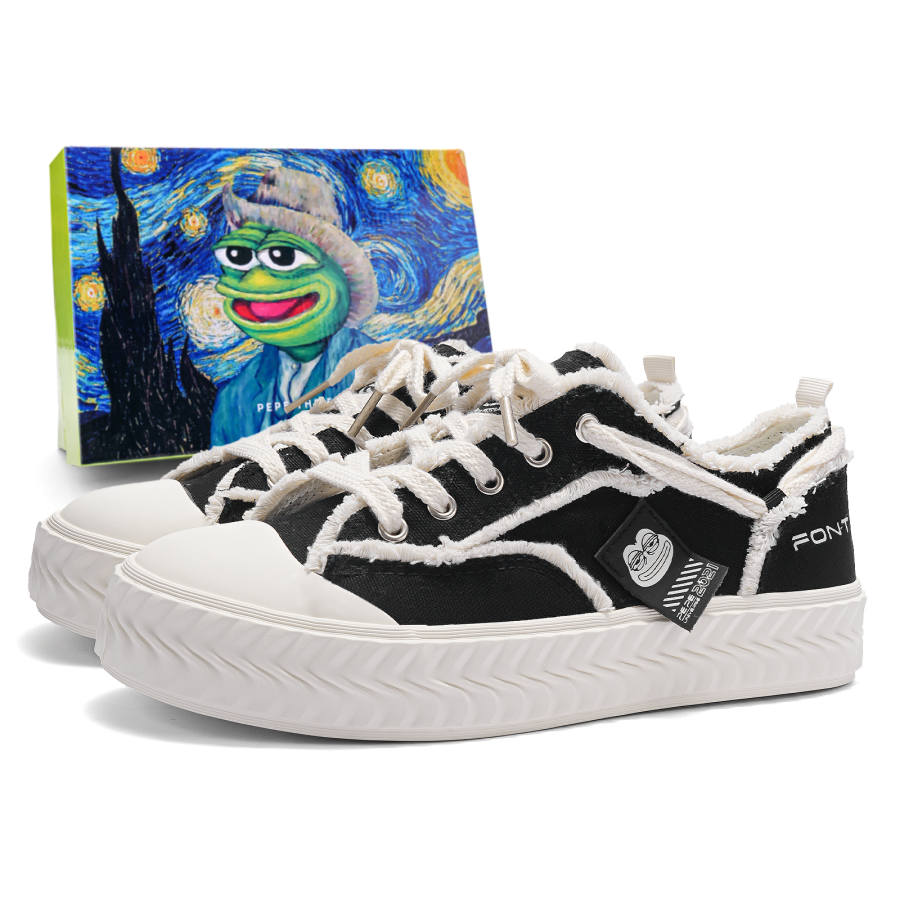 Pepe The Frog Low top Canvas Shoes Unisex