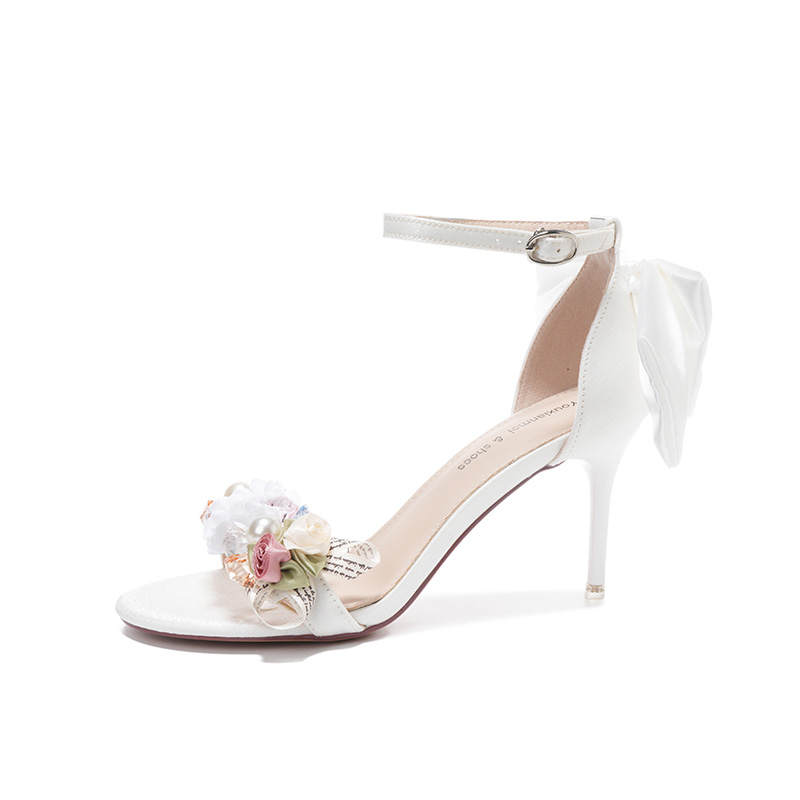 HKCP HKCP Pu One Strap Sandals 8cm Women's