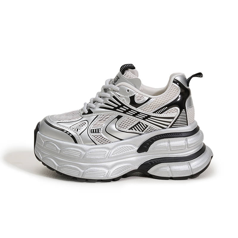 MILANLIANGE Cushioning Slip Resistant Abrasion Resistant Low top Chunky Sneakers Women's