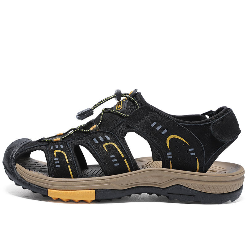 JIGONGYANG Cow Leather Beach Shoes Men's