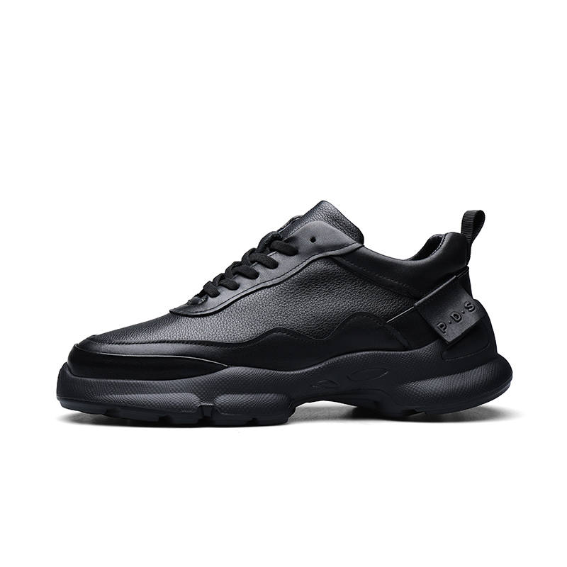PARDASAUL Cow Leather Abrasion Resistant Abrasion Resistant Low top Casual Shoes Men's Black