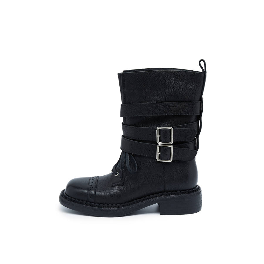 ELLE Vintage Combat Boots Western Boots Women's 2025 Women's Boots
