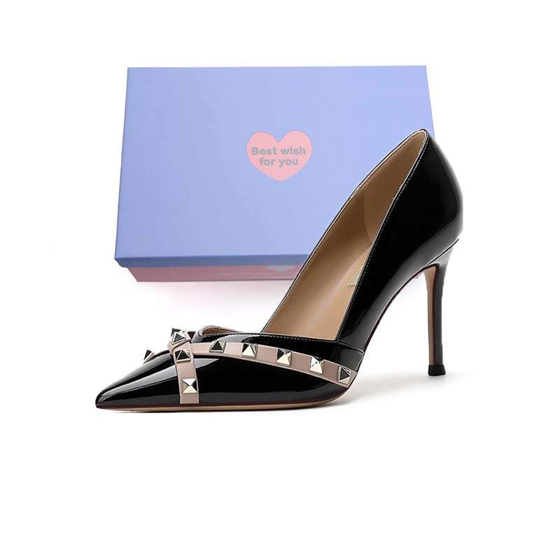 Xingdiman Pu Slim Heel High Heels 8cm Women's