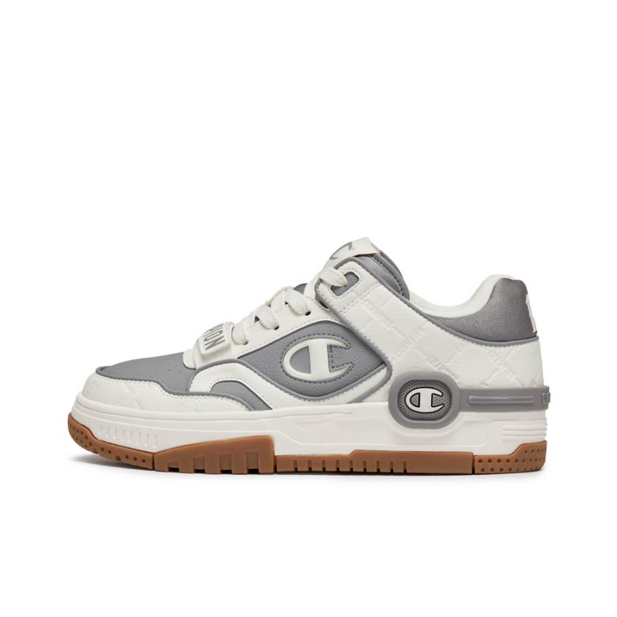 Champion Textile, Synthetic Leather Low top Skateboard Shoes Unisex Milk White/Autumn Moon Gray