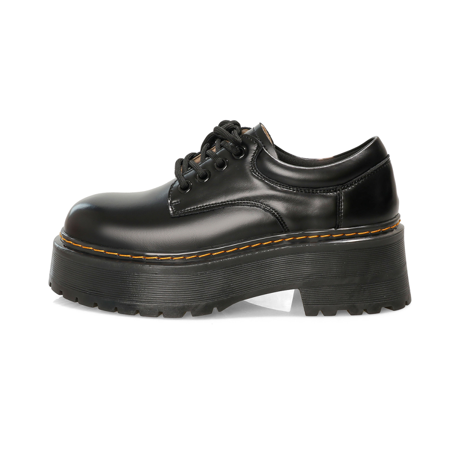 BOJUEMAO Cow Split Leather Casual Shoes Platform Women's