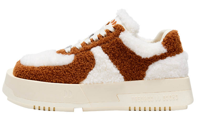 CHOCO CONCERT Cow Leather Low top Stylish Skateboarding Shoes Unisex Teddy Brown