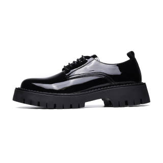 PINYI Microfiber Leather Casual Shoes Men's Black