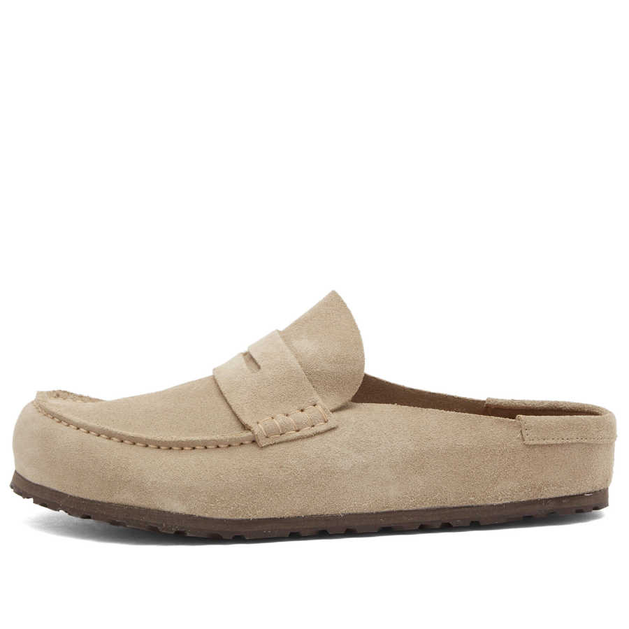 Birkenstock Naples EVA Rubber Sole Closed Toe Slippers Unisex Taupe Regular Loose Fit