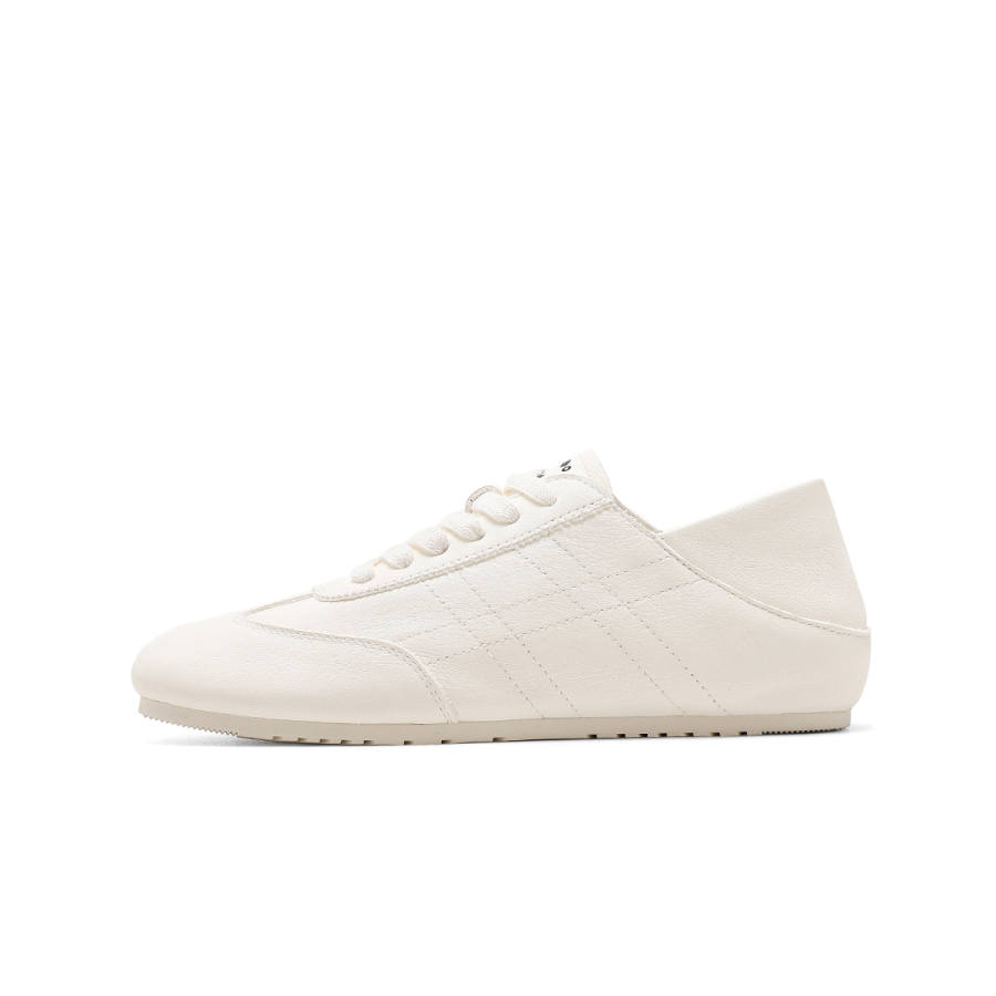 C°BANNER Top Grain Cow Leather Low top Casual Shoes Women's White