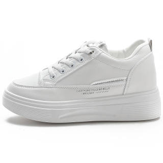 REIHUNG Synthetic Leather Low top Casual Shoes Women's White