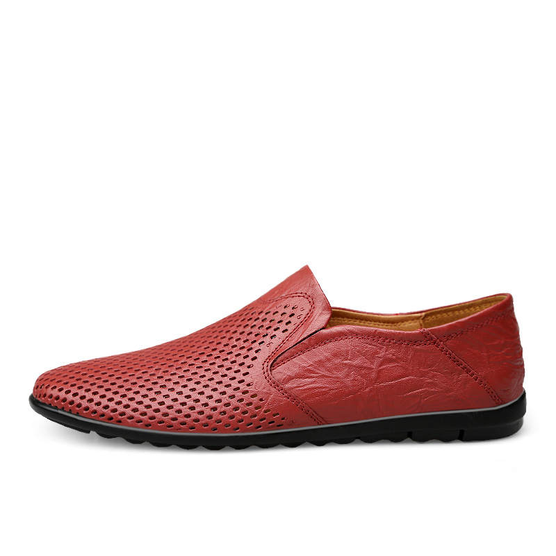 YINGLUNQISHI Casual Shoes Men's Burgundy