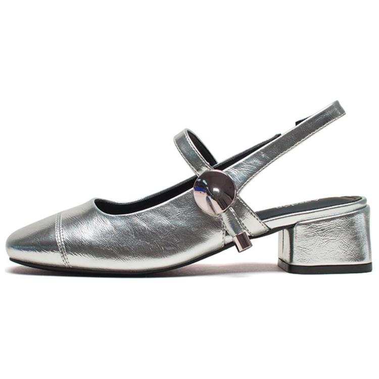 AGSDON Synthetic Leather One Strap Sandals 4.5cm Women's