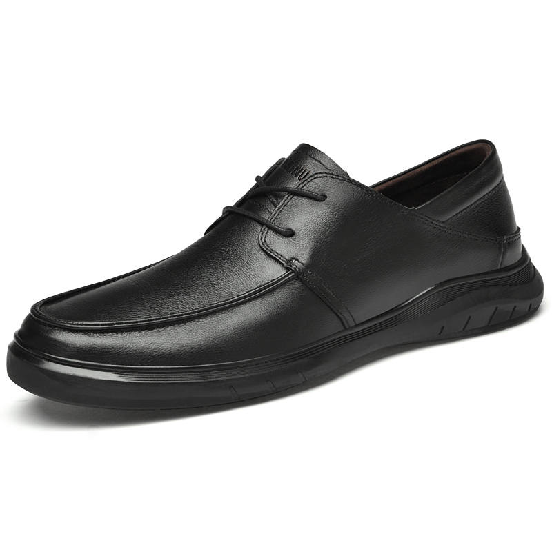 YIMINU Top Grain Cow Leather Men's Casual Shoes