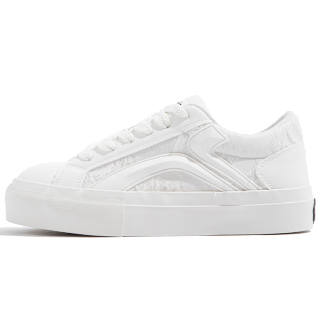 TUOPIN Pai Shoes Textile, Synthetic Leather Lightweight Height Increasing Low top Skateboard Shoes Women's