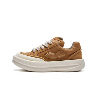 IG+GI Top Grain Cow Leather Low top Skateboard Shoes Men's Ginger Yellow