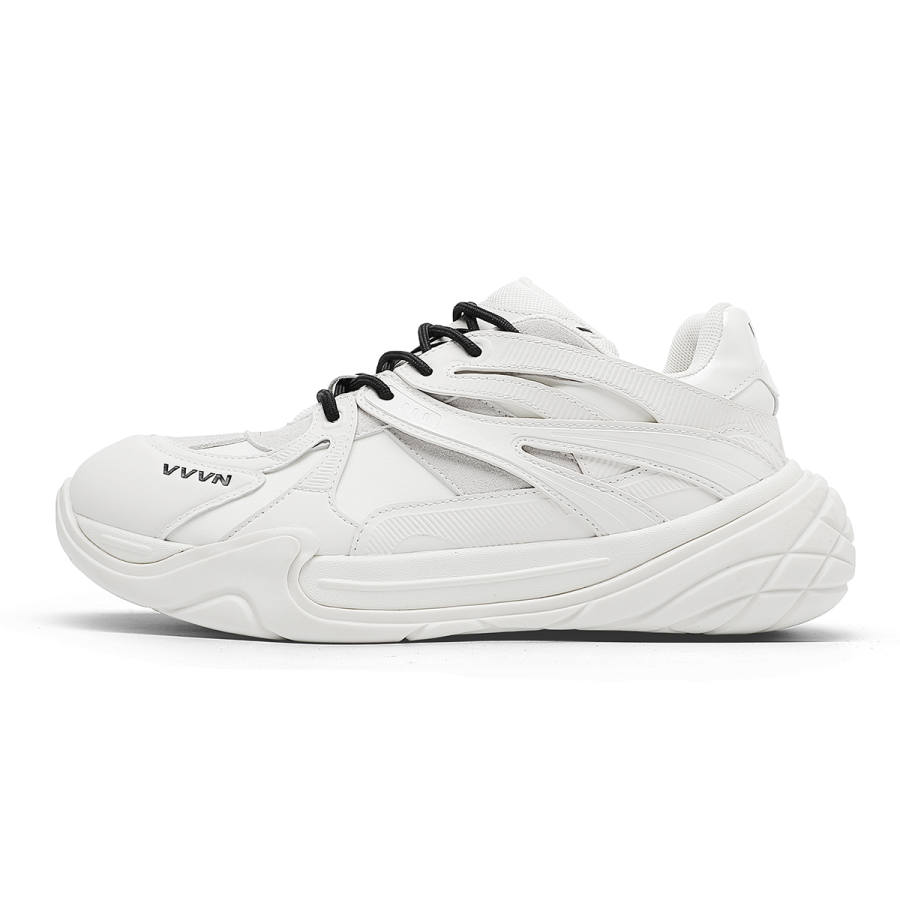 JUMP&FISH Lightweight Low top Casual Shoes Unisex White