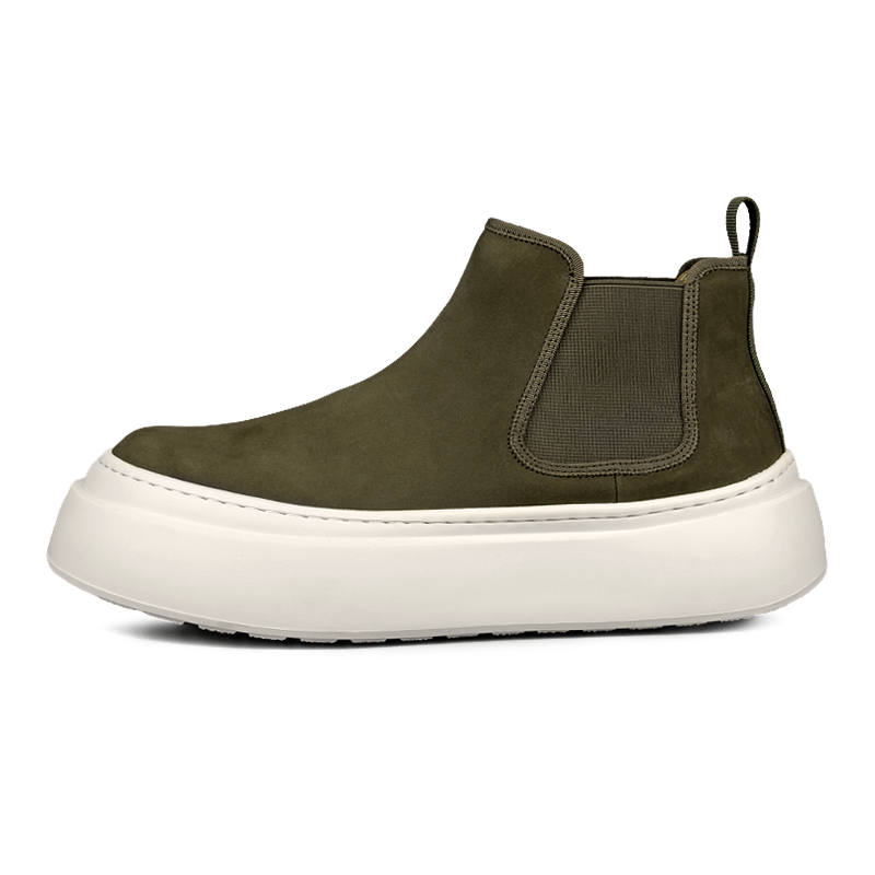 LOHAN·SIR Top Grain Cow Leather Short Chelsea Boots Platform Men's