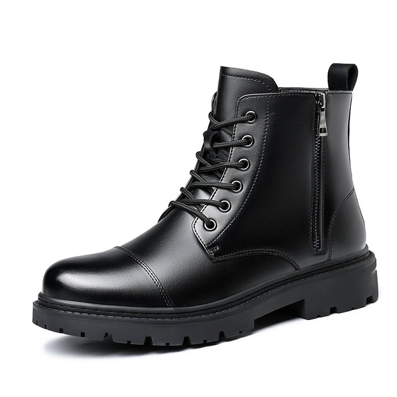CITONGXIANSHENG Short Combat Boots Unisex Black