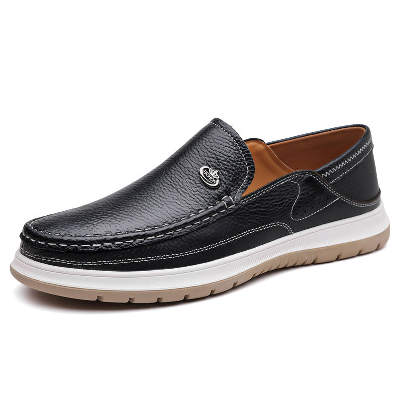 POPULAR ROUSE PR Top Grain Cow Leather Casual Shoes Men's