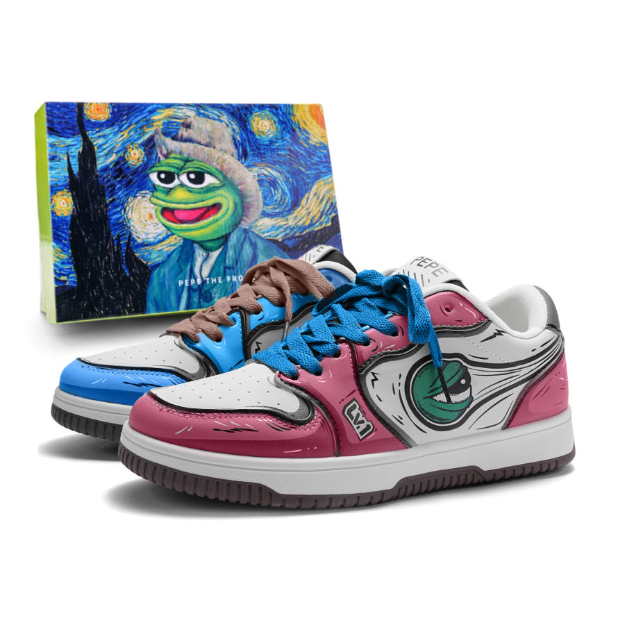 Pepe The Frog Low top Skateboard Shoes Unisex