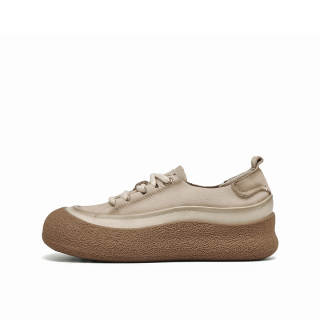 OCCAMAN Top Grain Cow Leather Lightweight Height Increasing Lightweight Height Increasing Low top Casual Shoes Women's