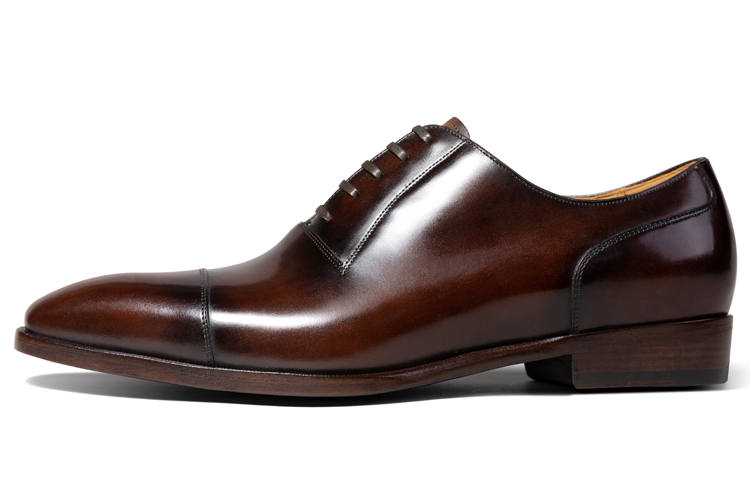 THOM WILLS Top Grain Cow Leather Dress Shoes Men's Dark Brown
