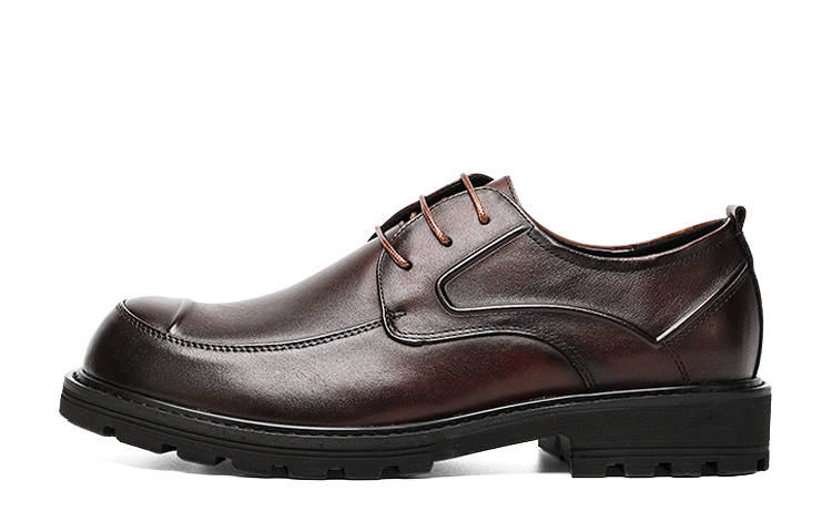 VICKI BROWN Casual Leather Shoes Men's Low Top Brown
