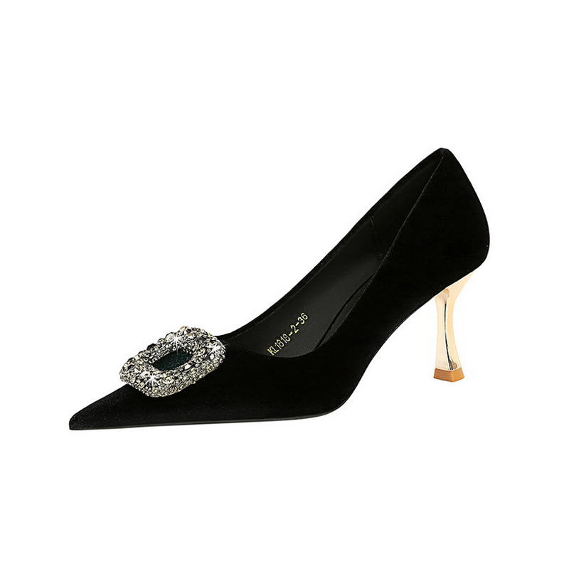 BIGTREE BIGTREE Flared Heel High Heels Women's