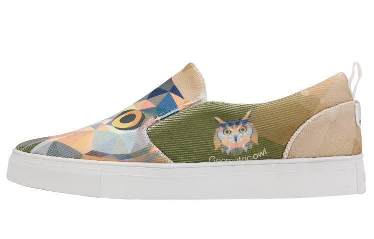 NORVINCY Owl Stylish Skateboarding Shoes Unisex Green Umber