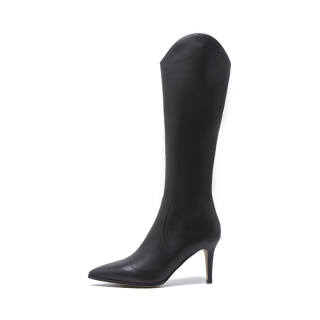 PIERCE GENTRY Top Grain Cow Leather Knee high Boots Women's