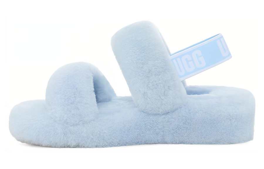 UGG UGG Fluff Shearling Plush Slippers Women's Creek Blue