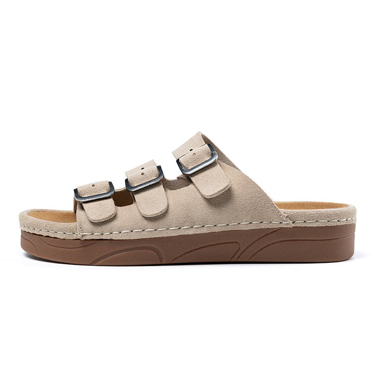 LAORENTOU Rubber Sole Quick Dry Slide Slippers Women's Apricot