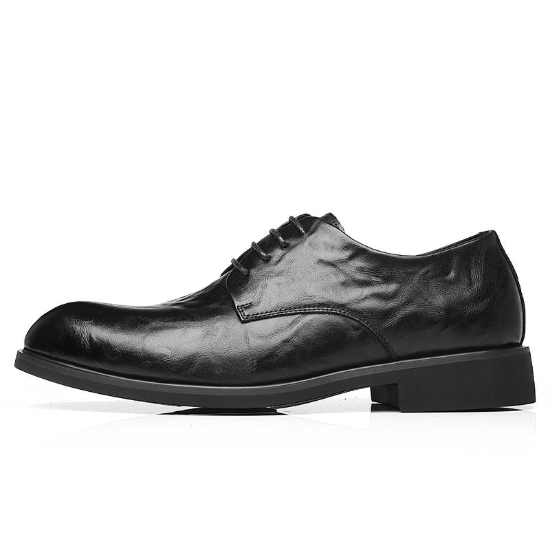 Shanpijiang Dress Shoes Men's Low Top Black/Tea Brown