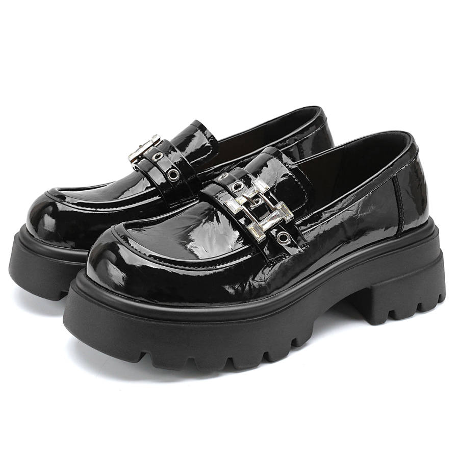 D:FUSE SCANDINAVIA D FUSE SCANDINAVIA Cow Split Leather Loafers Women's Black
