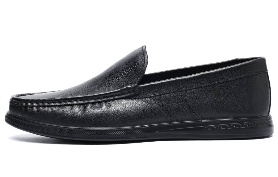 C°BANNER Casual Leather Shoes Men's Low Top Black