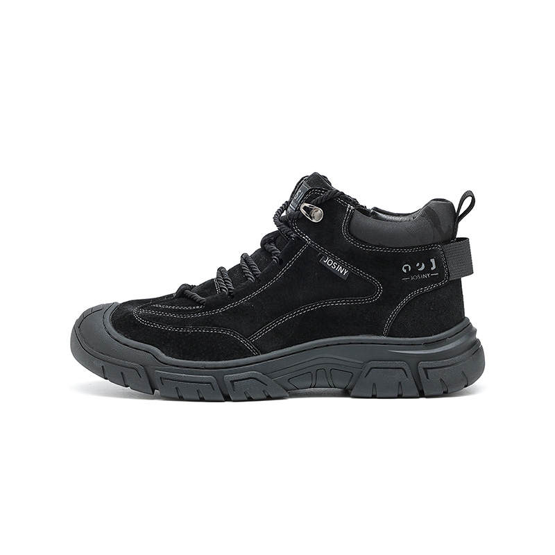 JOSINY JOSINY Men's Fleece Lined Ankle Boots Men's Black