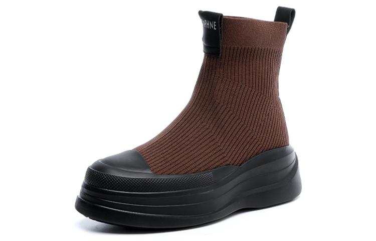 DAPHNE DAPHNE Fabric Ankle Boots 5.5cm Women's