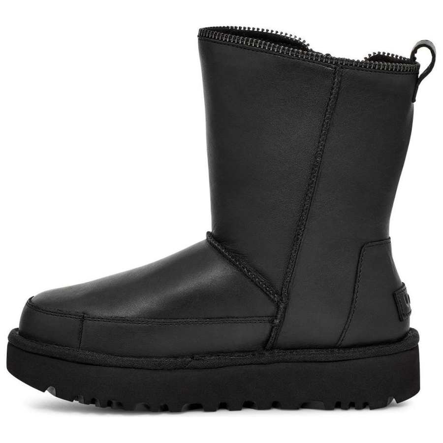UGG UGG Classic Short Moto Boot Black Women's