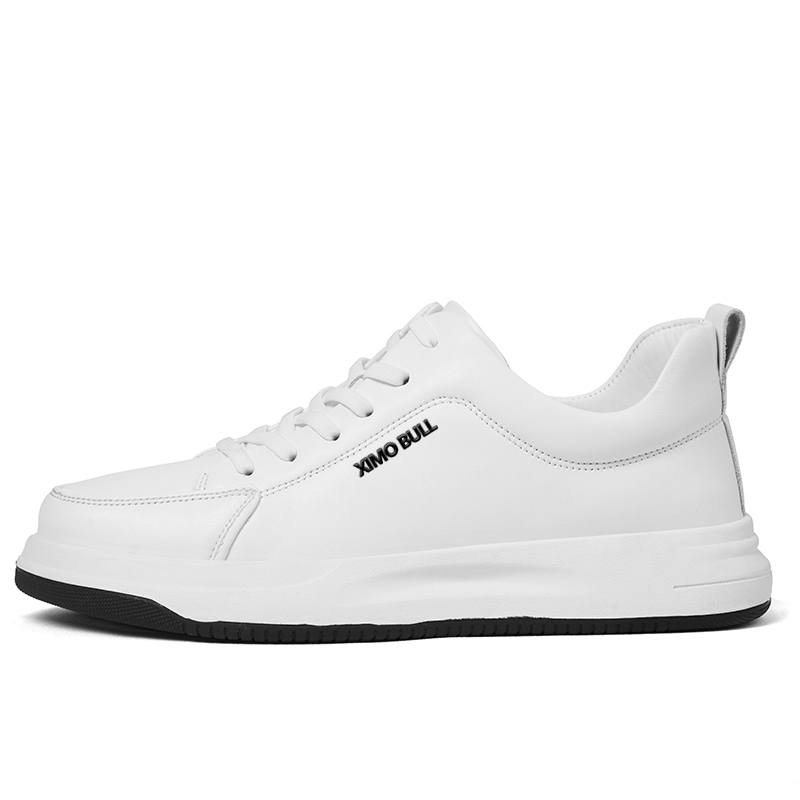 XIMO BULL Cow Split Leather Low top Skateboard Shoes Men's