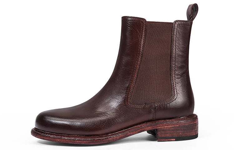 Rosa Bianca Horse Leather Short Chelsea Boots 3.3cm Women's