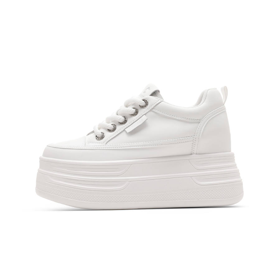 C°BANNER Fabric Low top Skateboard Shoes Women's White