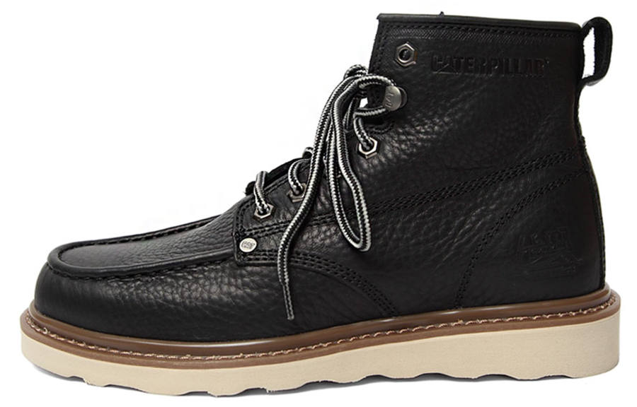 CAT Glenrock Mid Collection Cow Leather Slip Resistant Ankle Length Outdoor Boots Men's Black