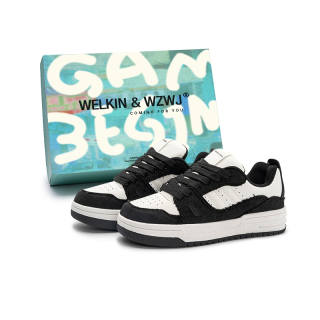 WELKIN&WZWJ Slip Resistant, Abrasion Resistant, Breathable Low top Skateboard Shoes Unisex