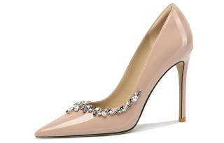 Lily Wei Honey Nude High Heels Slim Heel Princess Shoes Women's