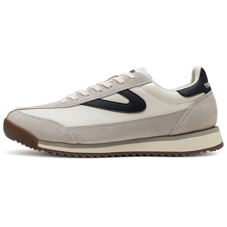 TRETORN Cow Leather Low top Casual Shoes Unisex Ecru/Black