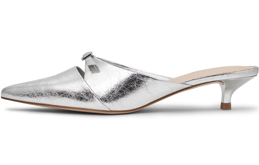 CHARLES&KEITH Composite Sole No Special Function Closed Toe Slippers 4cm Women's Silver