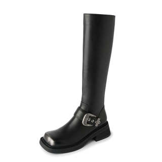 STARRO Cow Leather Knee high Boots 4.5cm Women's