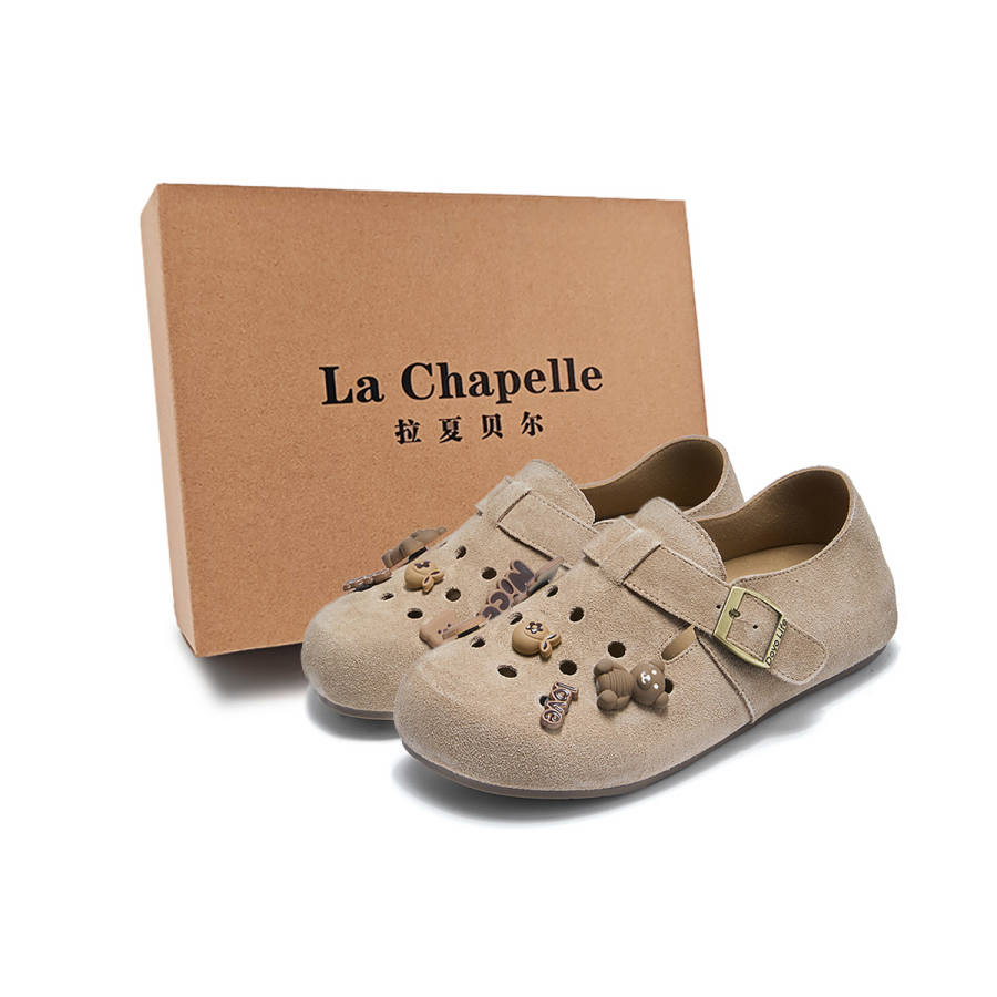 La Chapelle Plastic Lightweight Breathable Birkenstock Shoes Women's Sand