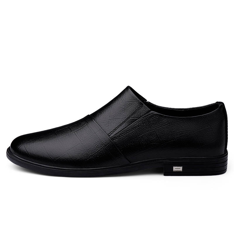 CITONGXIANSHENG Top Grain Cow Leather Casual Shoes Men's Black