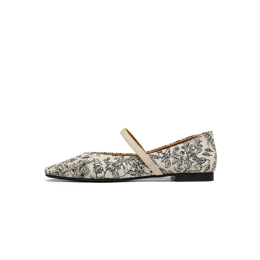 GOLDLION Fabric Mary Jane Shoes Women's
